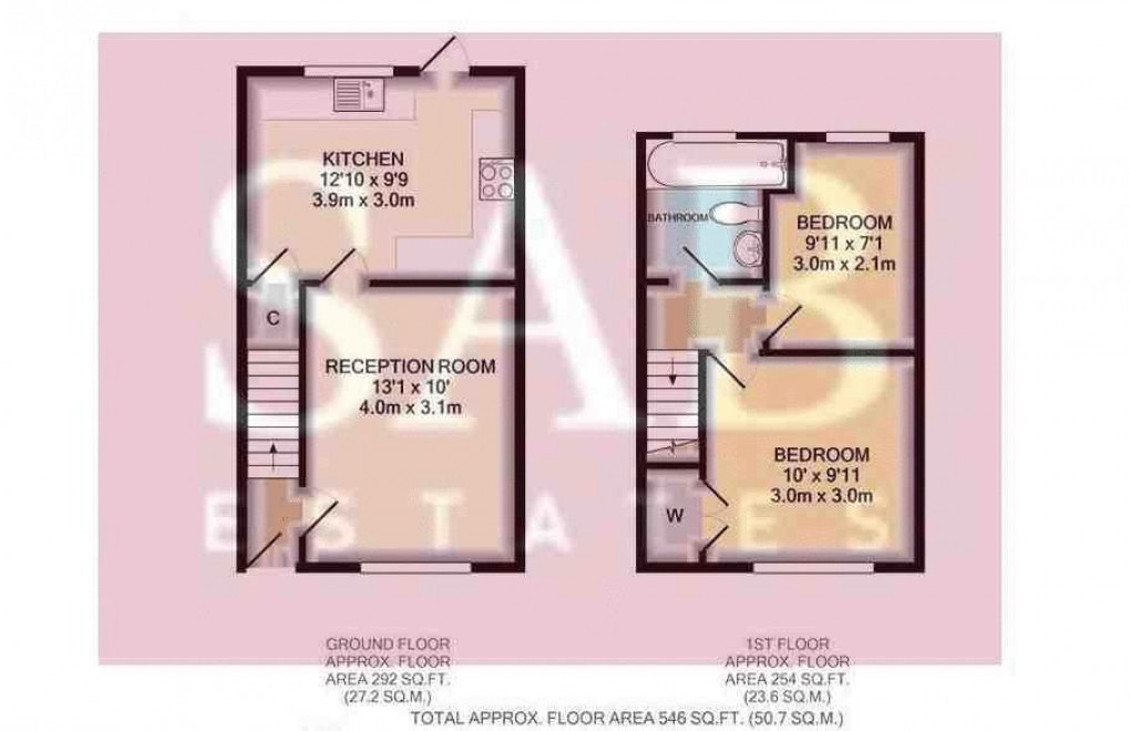 Floorplan for Durdans Road, Southall