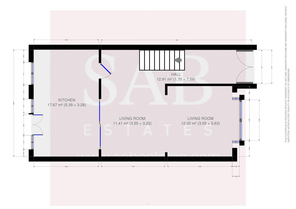 Floorplan for Westbury Avenue, Southall