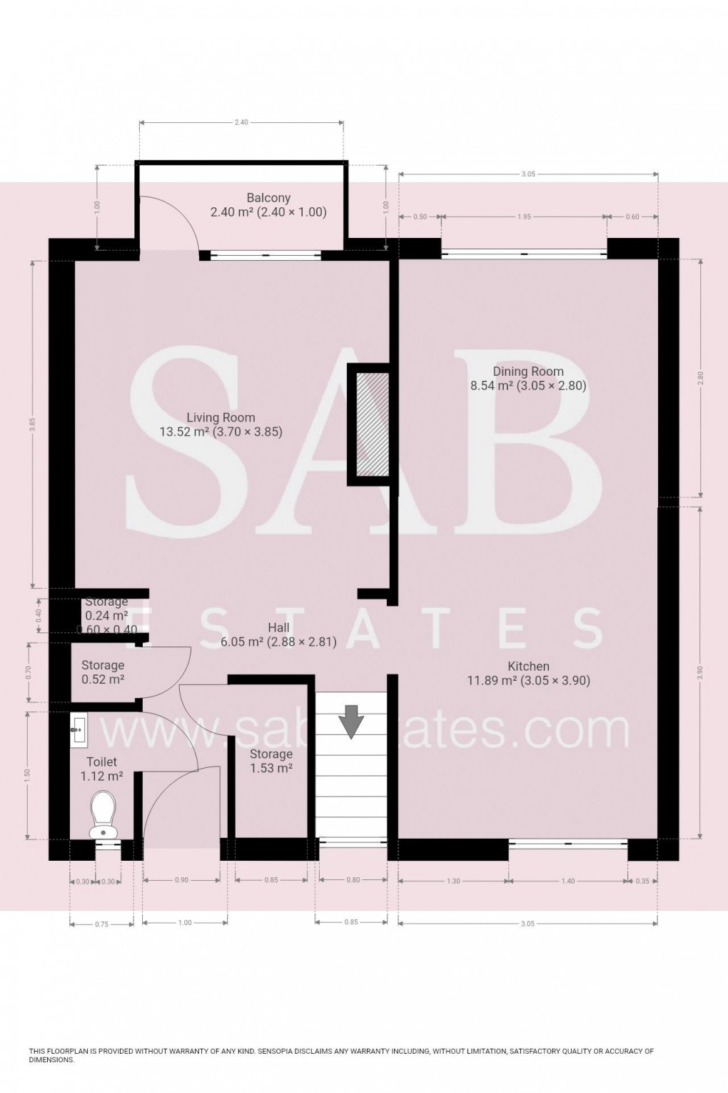 Floorplan for SINGLE BEDROOM, Down Way, Northolt