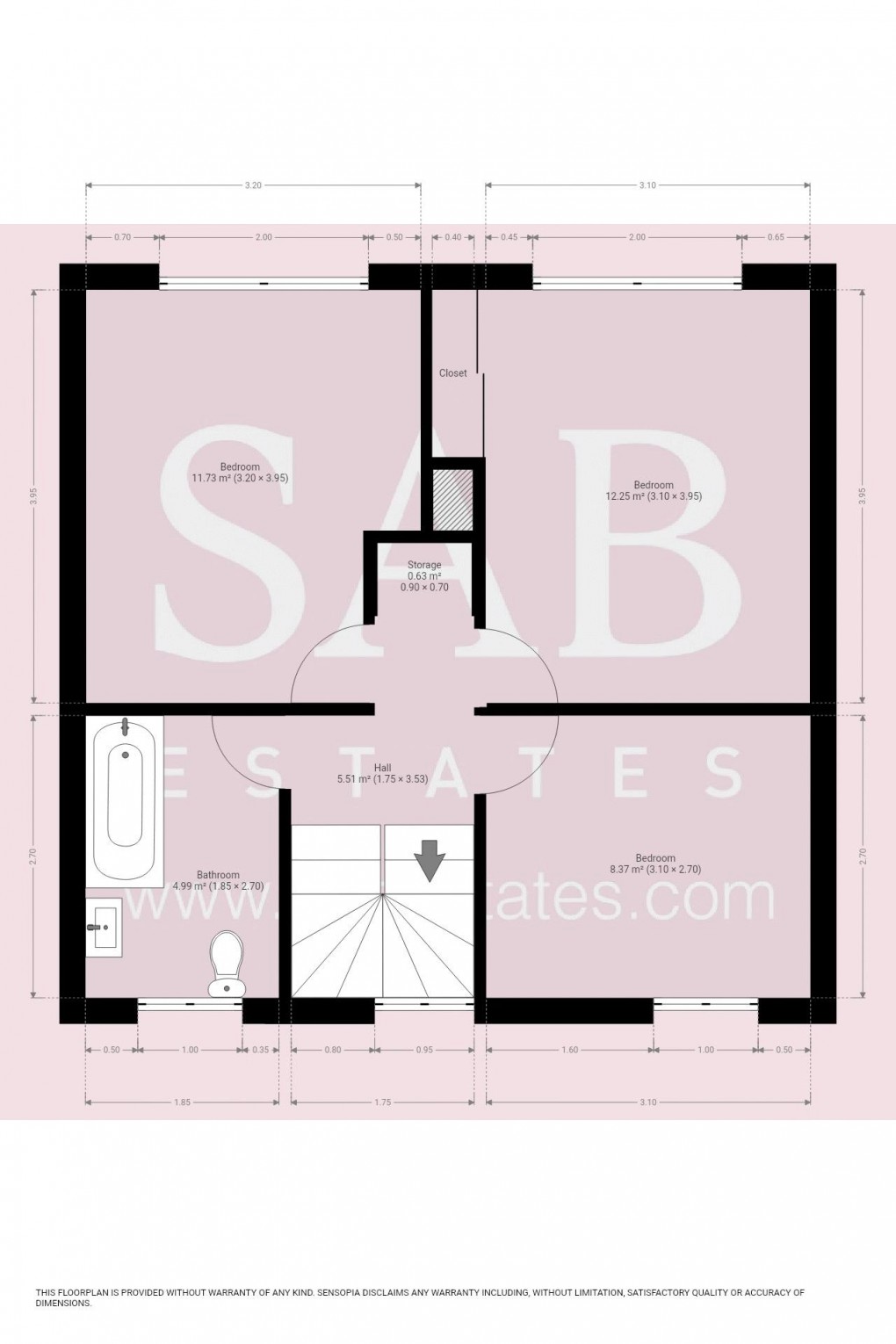 Floorplan for SINGLE BEDROOM, Down Way, Northolt