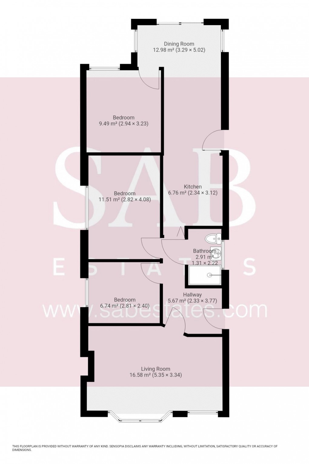 Floorplan for Millet Road, Greenford