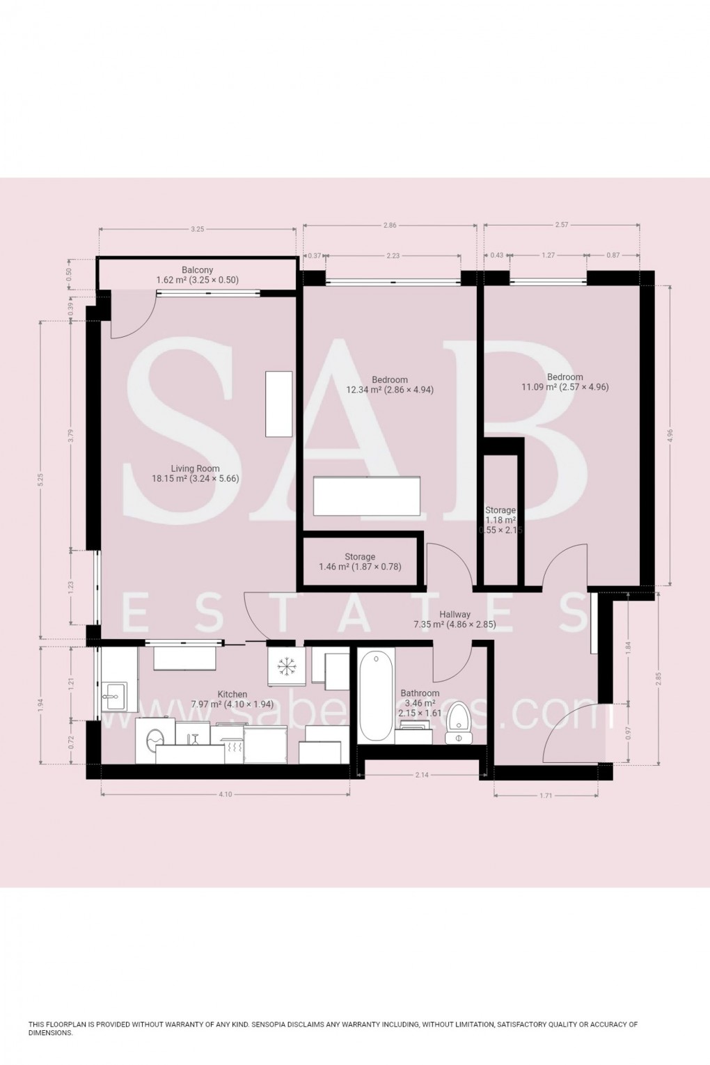 Floorplan for Glebelands Road, Feltham, TW14