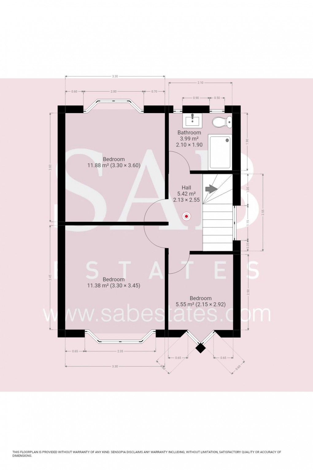 Floorplan for Rosedene Avenue, Greenford