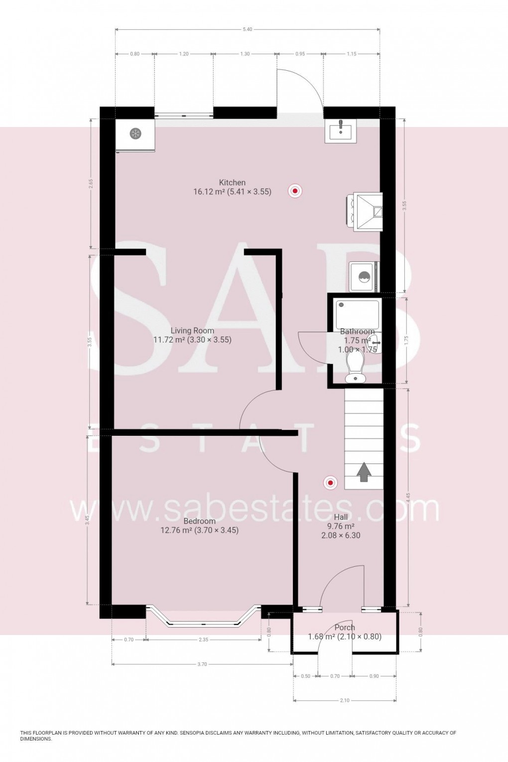 Floorplan for Rosedene Avenue, Greenford